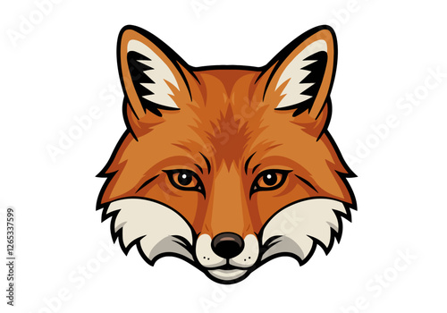 Fox head clip art. Stylized fox head illustration with a simple design. Vector illustration design.