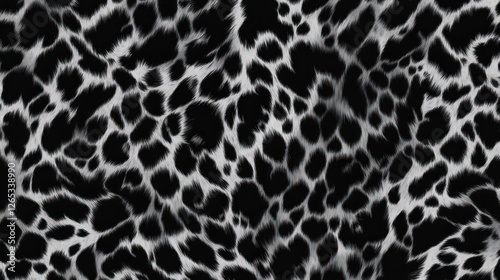 Gray leopard print seamless textile design