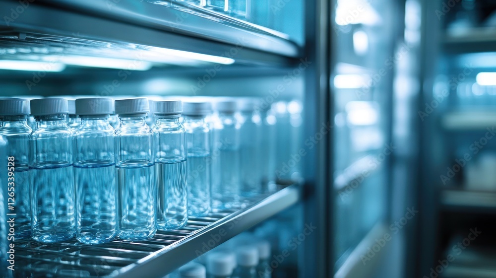 Lab Samples Stored in Refrigerated Shelves Lab Samples Stored in Refrigerated Shelves