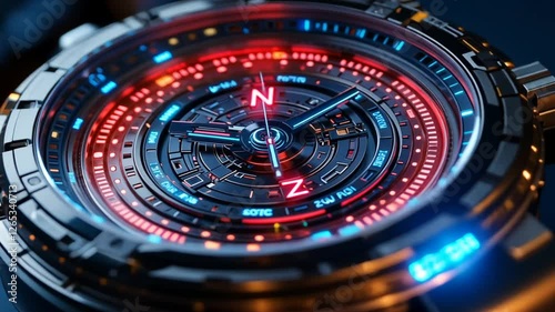 Wallpaper Mural Futuristic watch close-up, intricate design, glowing details, dark background, tech advert Torontodigital.ca