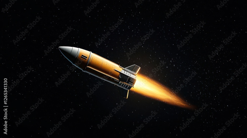 Pixel Art Rocket Launching Into The Starry Night Sky Pixel Art Rocket Launching Into The Starry Night Sky