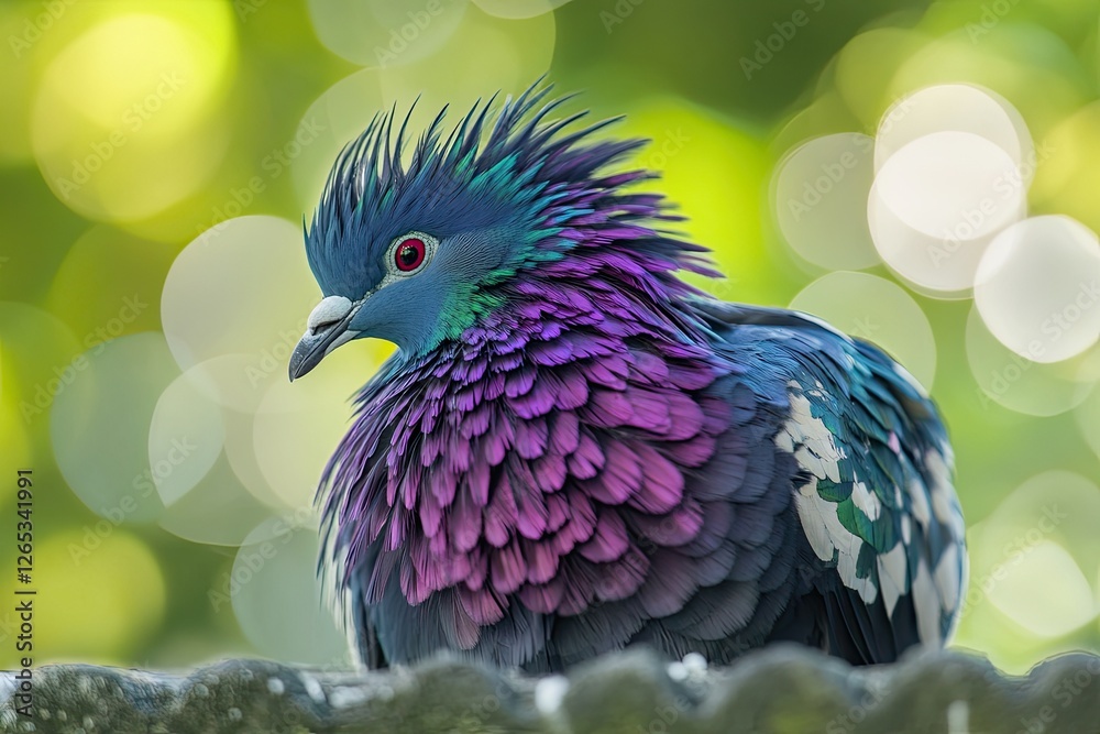 Obraz premium 美しいカワラバト（ハト科）を英語と学名で表すとRock Pigeon (Columba livia) で、この鳥は2025年に神奈川県横浜市鶴見川で観察されました