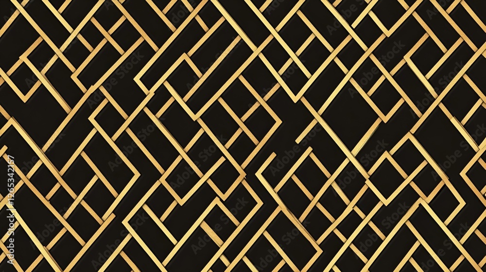 Elegant geometric pattern with gold lines on a black background creating a luxurious and modern art deco inspired design Elegant geometric pattern with gold lines on a black background creating a luxurious and modern art deco inspired design