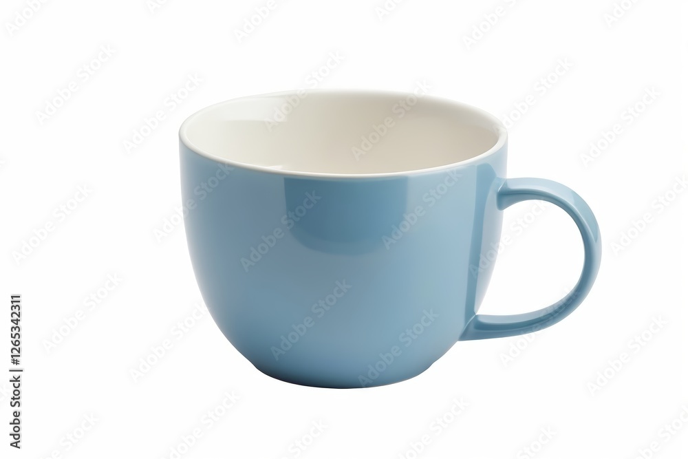 there is a blue coffee cup with a white rim on a white background there is a blue coffee cup with a white rim on a white background