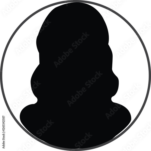 silhouetee of a woman with long hair