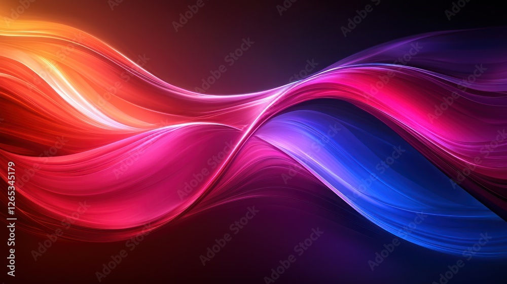 Fototapeta premium Abstract vibrant wavy lines design background