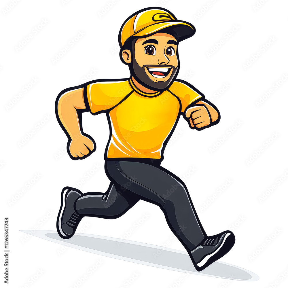 A vibrant illustration of a running man, symbolizing health, fitness, and an active lifestyle. A vibrant illustration of a running man, symbolizing health, fitness, and an active lifestyle.