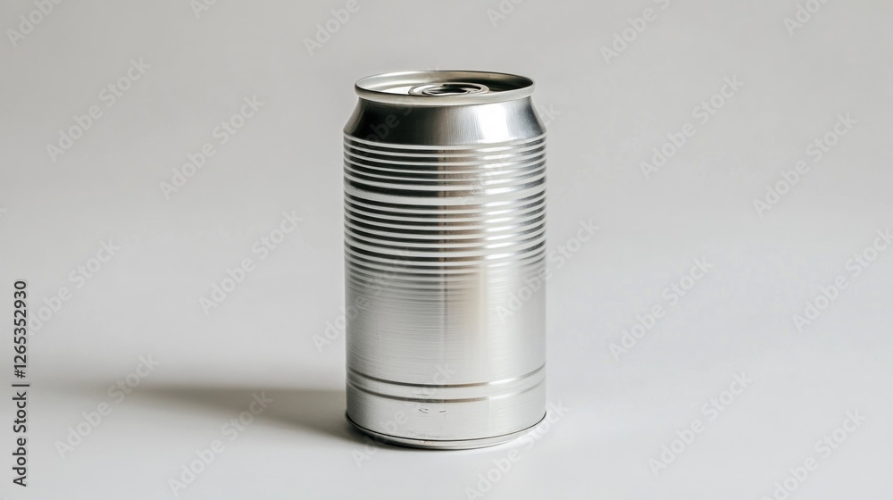Aluminum can on plain background, studio shot Aluminum can on plain background, studio shot