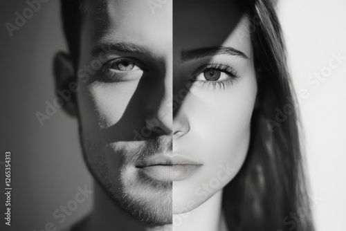 Examining face-ism and gender bias in media representation through contrasting portraits of a man and a woman