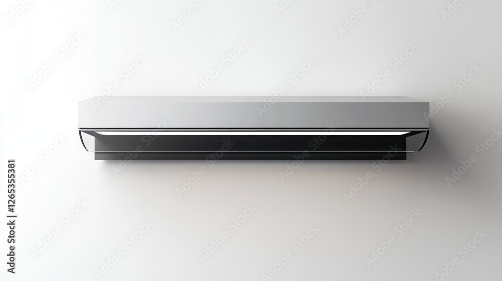 Modern wall-mounted air conditioner, white background, clean design, home appliance Modern wall-mounted air conditioner, white background, clean design, home appliance