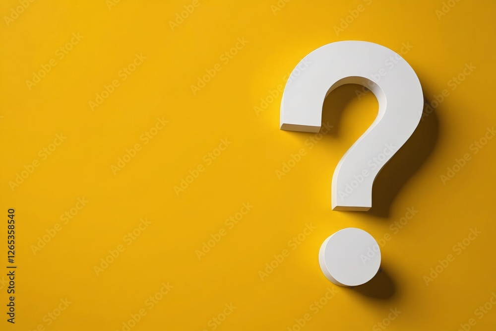 a close up of a white question mark on a yellow background a close up of a white question mark on a yellow background