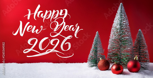 Christmas Holiday Background Happy New Year 2026 Decorations