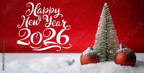Christmas Holiday Background Happy New Year 2026 Decorations