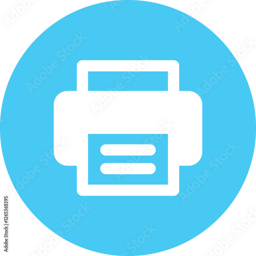 Printer icon - Document desktop print icon symbol - fax icon button. Printers icons. Color set, vector illustration