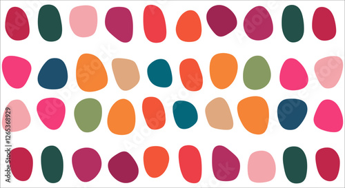 Decorative colorful abstract blobs elements, Organic colorful blob shapes, Abstract colorful geometric shape, Bright abstract organic shapes collection, Vibrant organic blob shapes vector illustration