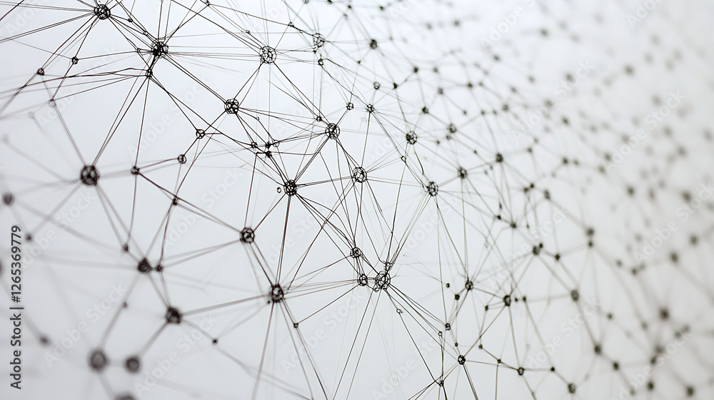 Obraz premium A neural network visualized as a complex web of interconnected nodes