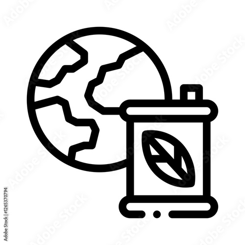 globe line icon