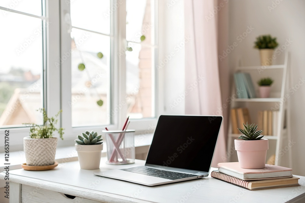 Fototapeta premium laptop on the table
