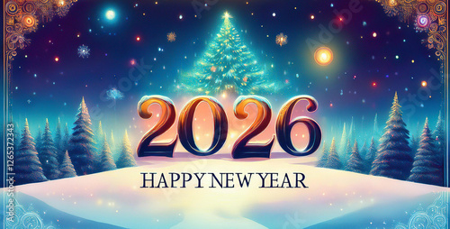 Merry Christmas and Happy New Year 2026 Greeting