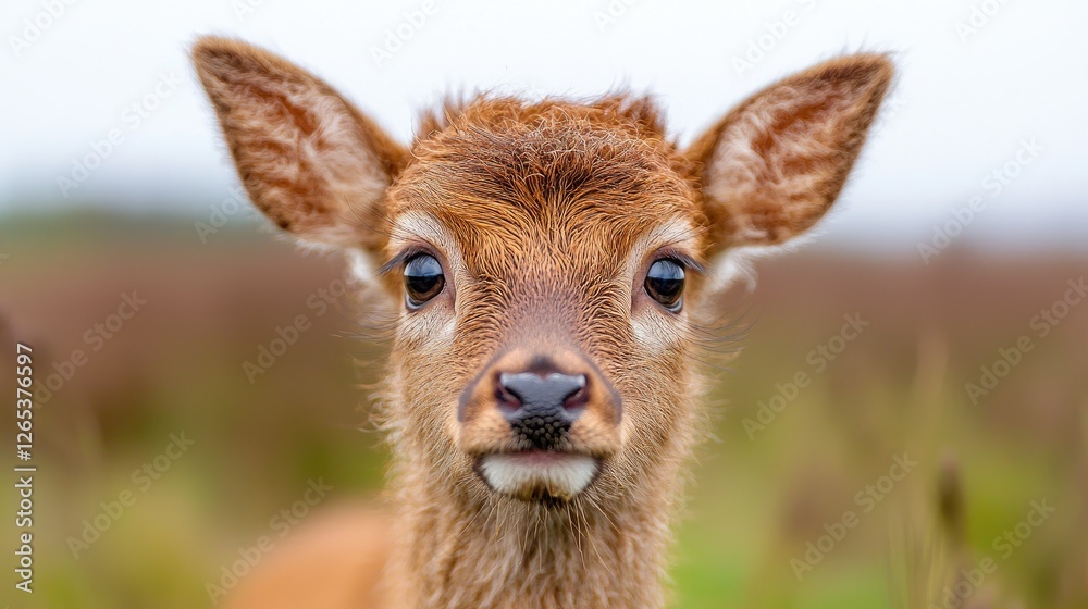 Fawn portrait, field background, wildlife, nature (1) Fawn portrait, field background, wildlife, nature (1)