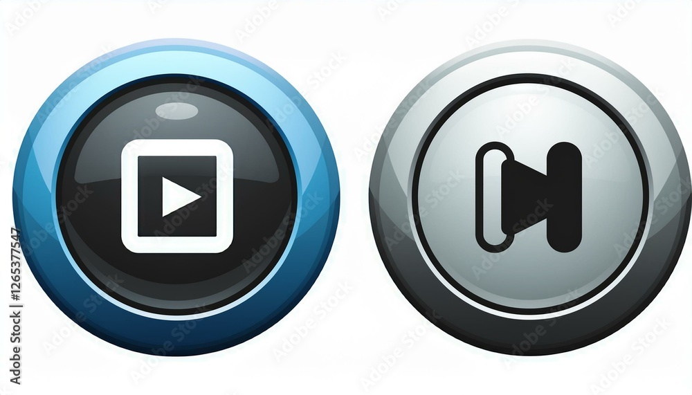 Audio, video, music player button icon. Sound control, play, pause button solid icon set. Camera, media control, microphone interface pictogram. Vector illustration. Audio, video, music player button icon. Sound control, play, pause button solid icon set. Camera, media control, microphone interface pictogram. Vector illustration.