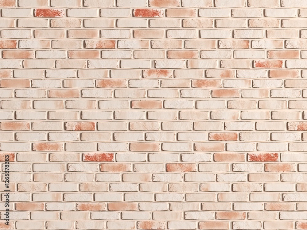 Obraz premium Realistic Herringbone Brick Wall Texture with Illuminated Lighting