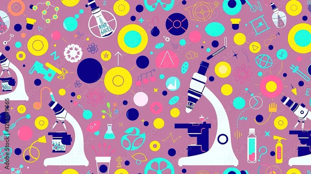 Fototapeta premium Scientific Microcosm: Unveiling the Hidden Realm