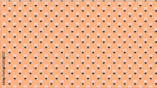 子豚のかわいいイラストのパターン、背景