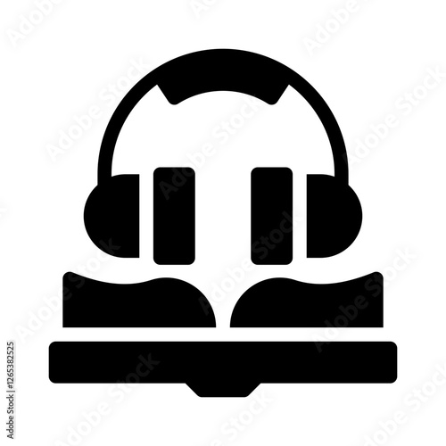 audio book glyph icon