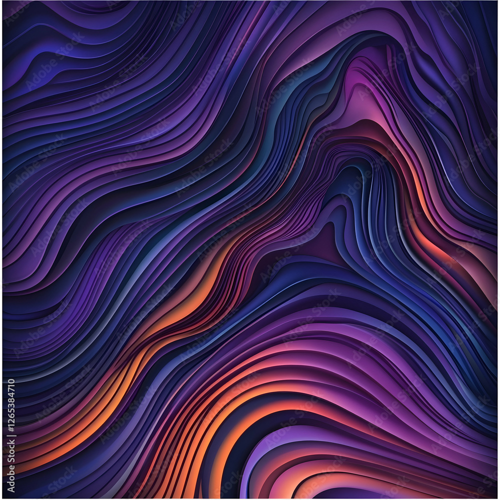 Fototapeta premium An abstract background with wavy lines in shades of random color
