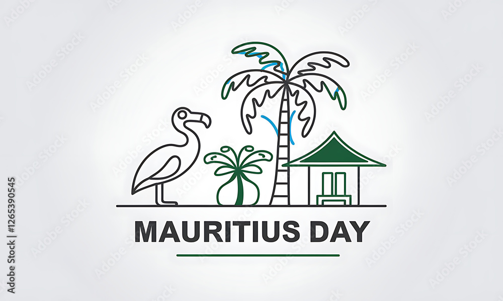 Obraz premium Mauritius Day, Poster, Banner, Post, Story, 
