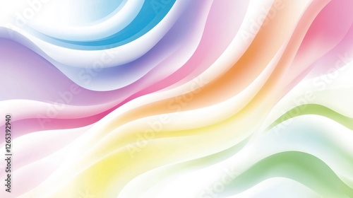 Colorful Abstract Background with Flowing Wavy Lines and Light Effect