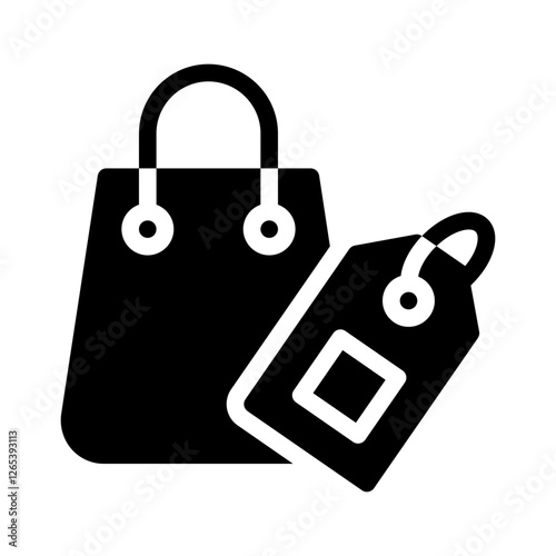 shopping bag glyph icon