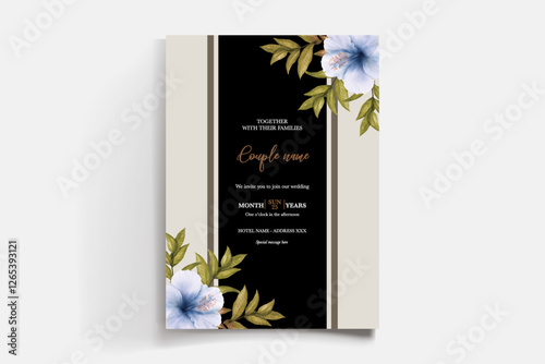 BRIDAL SHOWER FLORAL INVITATION TEMPLATE