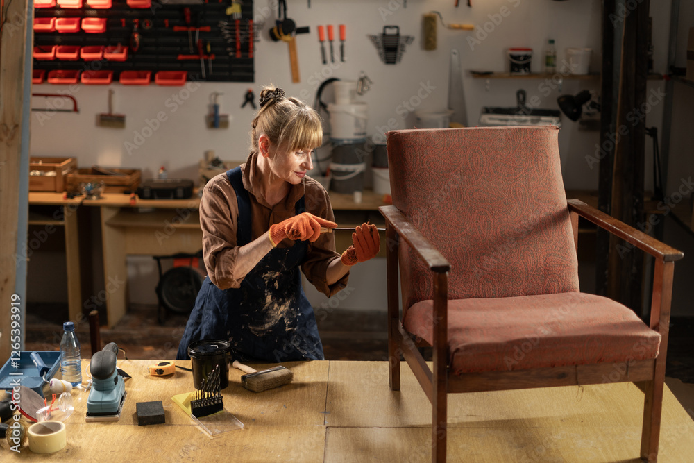 Ταπετσαρία Restoration of wooden furniture in workshop