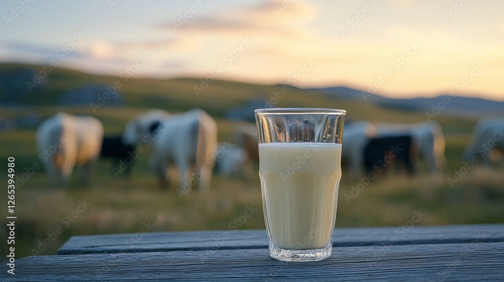 a glass of fresh milk directly from the farm