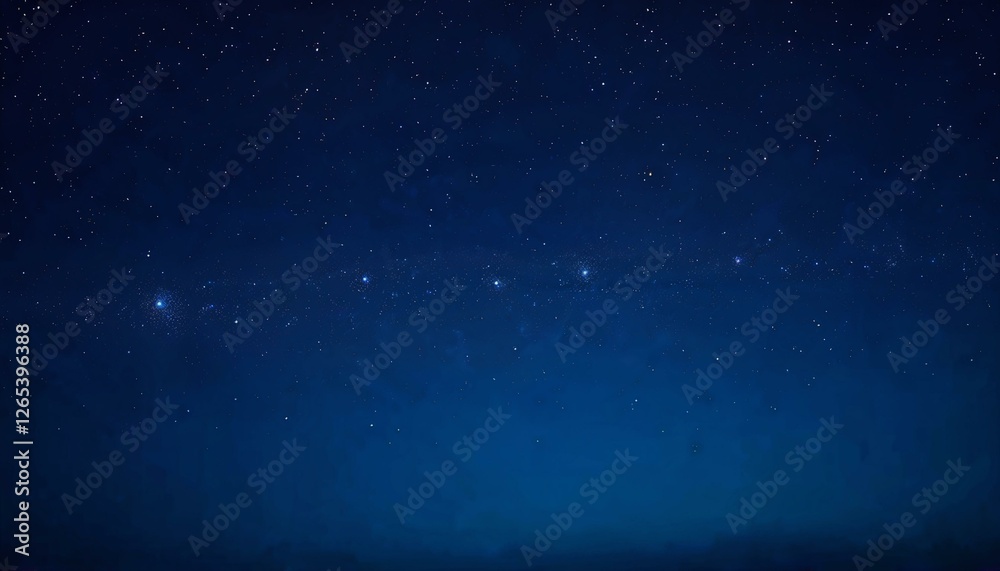 Fototapeta premium Photorealistic image of a star-filled sky with deep blue hues