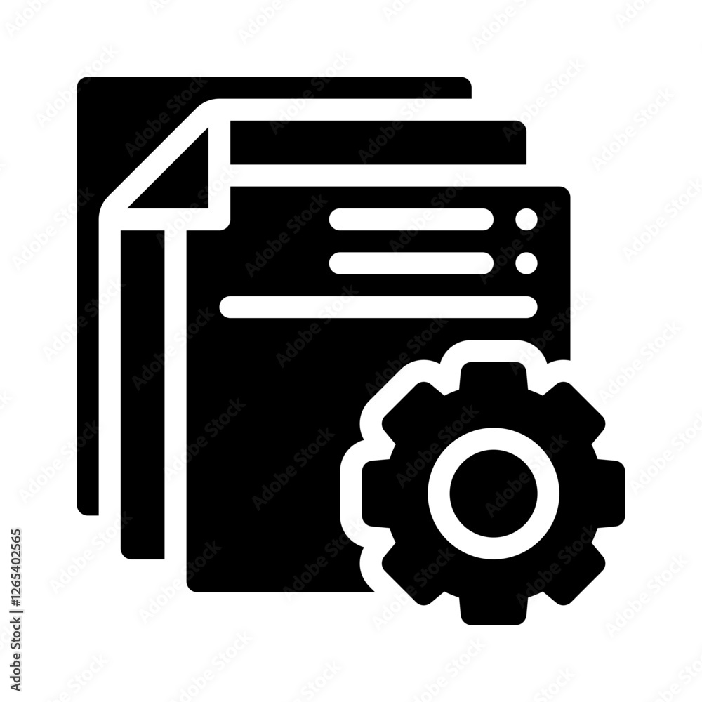 gears stuck glyph icon gears stuck glyph icon