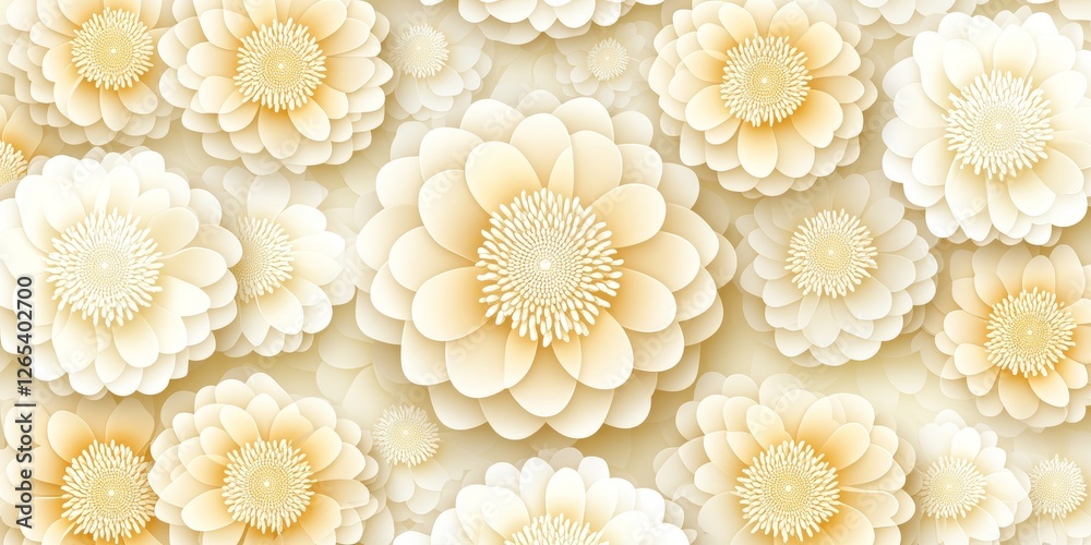 Seamless Pale Gradient Background, Soft Beige Flowers Swirl Texture with Monochromatic Colors Seamless Pale Gradient Background, Soft Beige Flowers Swirl Texture with Monochromatic Colors