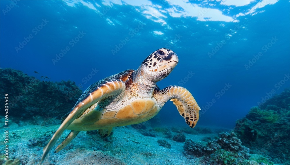 Obraz premium green sea turtle