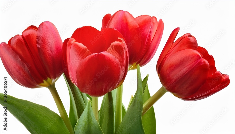 Fototapeta premium bouquet of red tulips