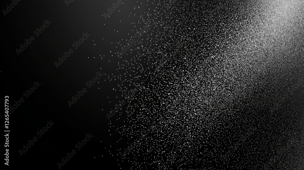 A stunning black and white illustration showing a burst of particles dispersing against a dark background, creating a mesmerizing visual effect. A stunning black and white illustration showing a burst of particles dispersing against a dark background, creating a mesmerizing visual effect.