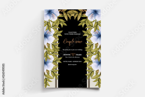 BRIDAL SHOWER FLORAL INVITATION TEMPLATE