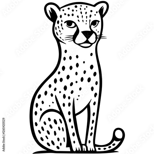 Leopard Shadow Silhouette for Wildlife and Nature Designs