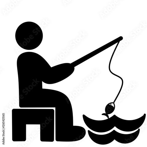 Vector illustration for fishing and relaxing 
