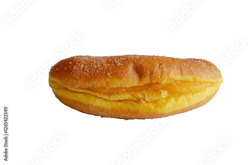 Sugar-Topped Custard-Filled Pastry on Transparent Background PNG 