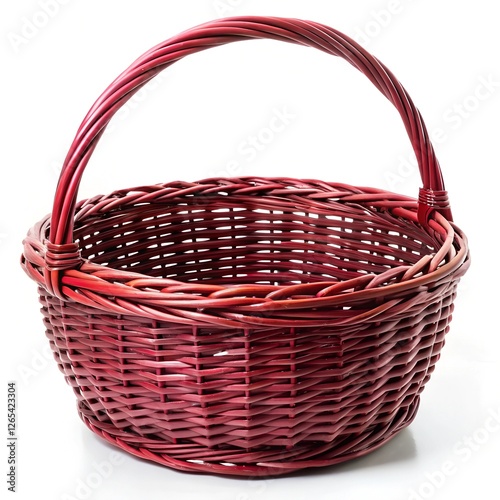 Handmade corn husk weave tray isolated on the white background.
