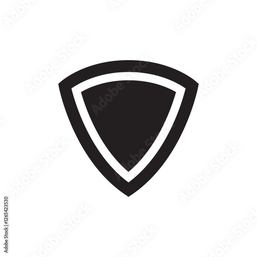 Shield icon design isolated on white background.