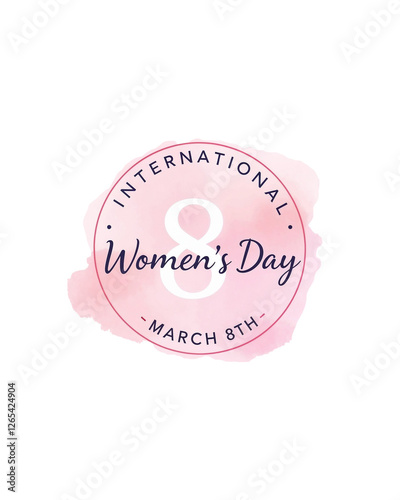 International Woman's Day  Bagde Icon Template, isolated on neutral background photo