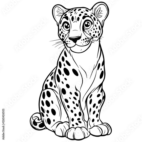 Stylish Leopard Silhouette: Perfect for Digital Artwork and Illustrations